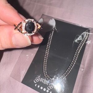 Elegant Black and Silver Ring